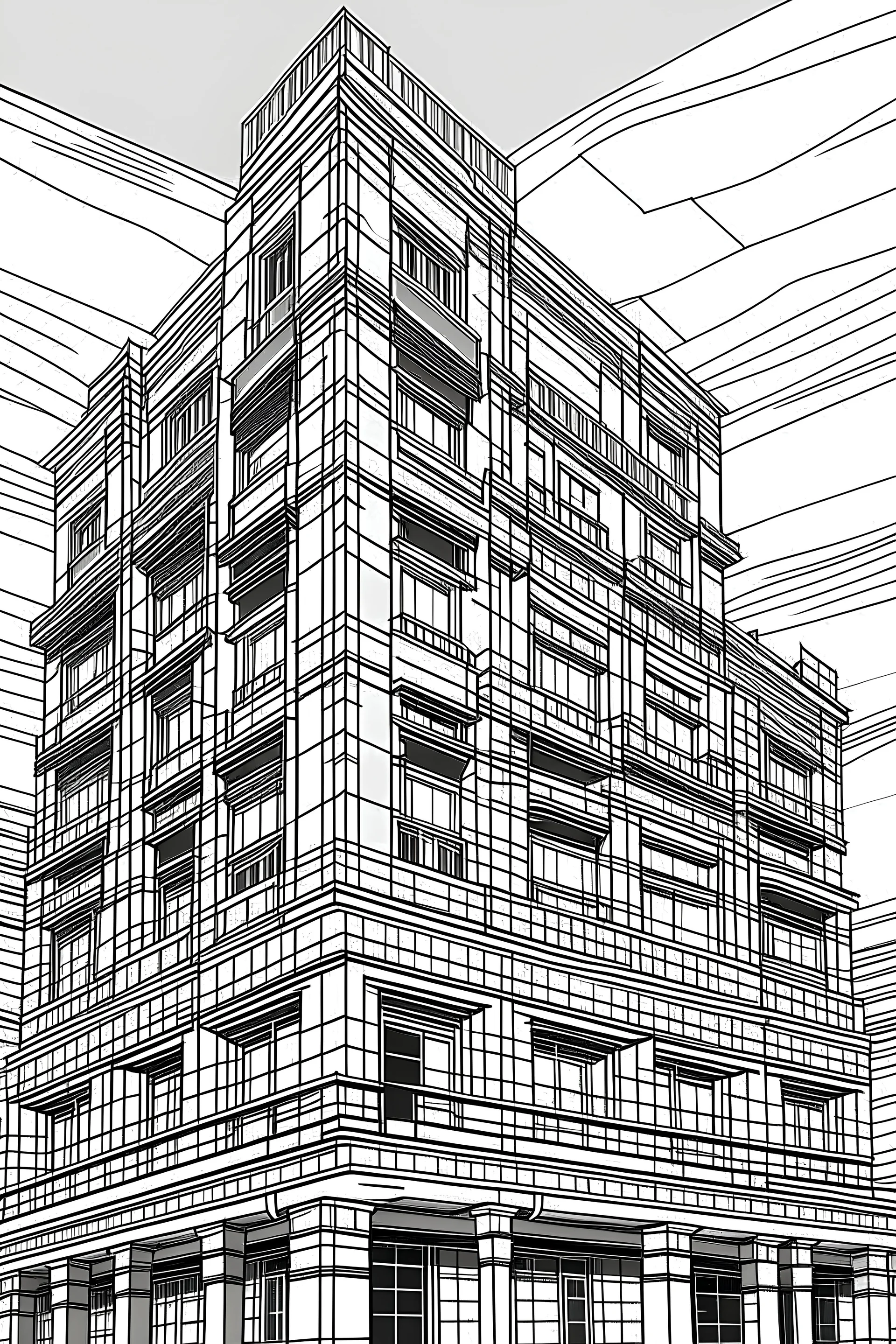 make this building lines from image