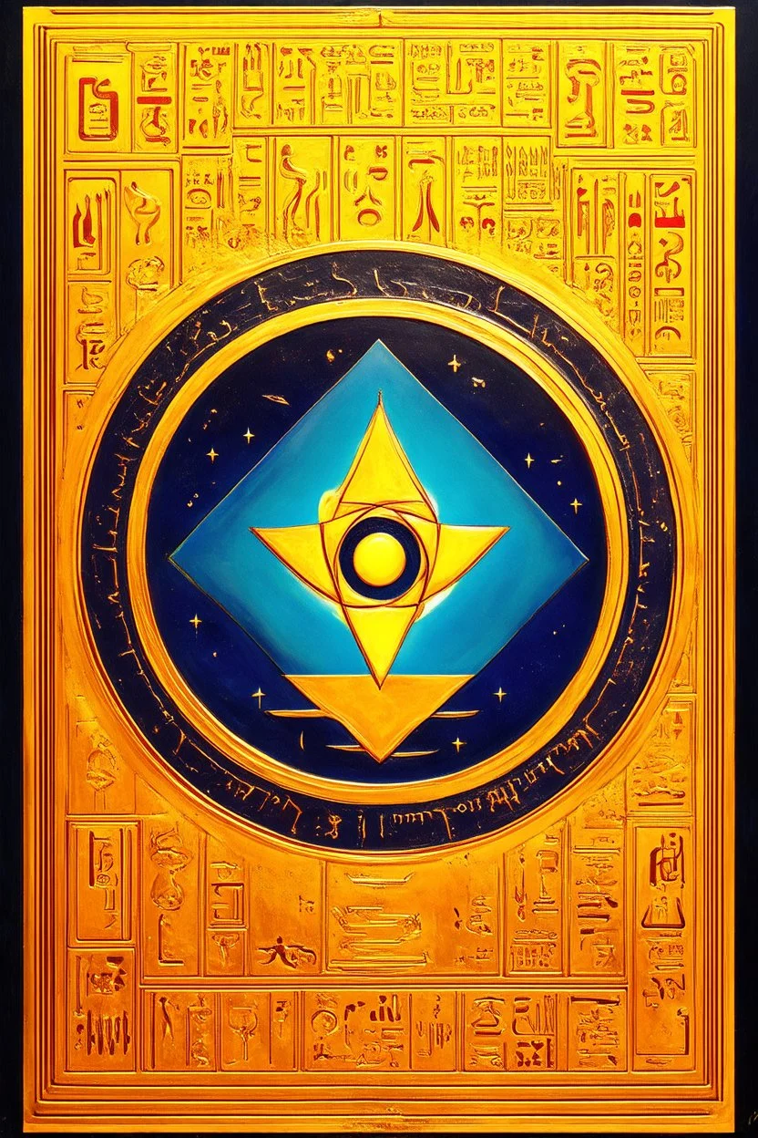 The Ajna Chakra; Art Deco Celestial Hieroglyphic Symbolism