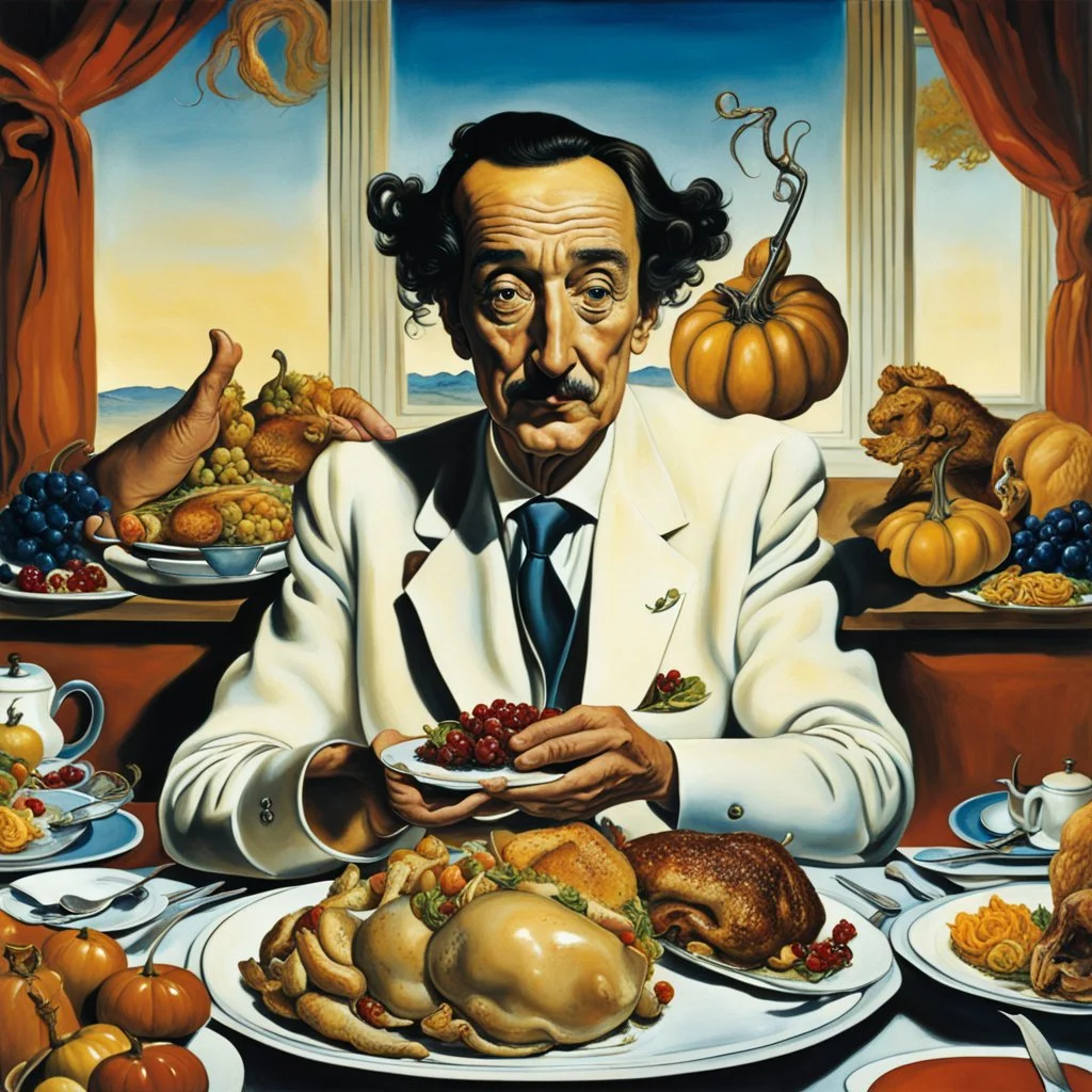 Thanksgiving dinner with Salvador Dali