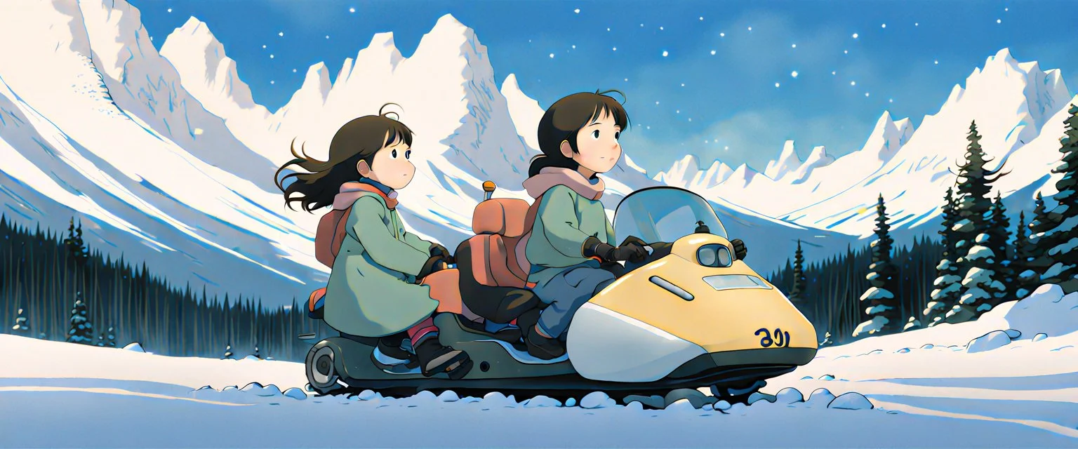 Studio Ghibli movie about a girl and her talking snowmobile in Alberta