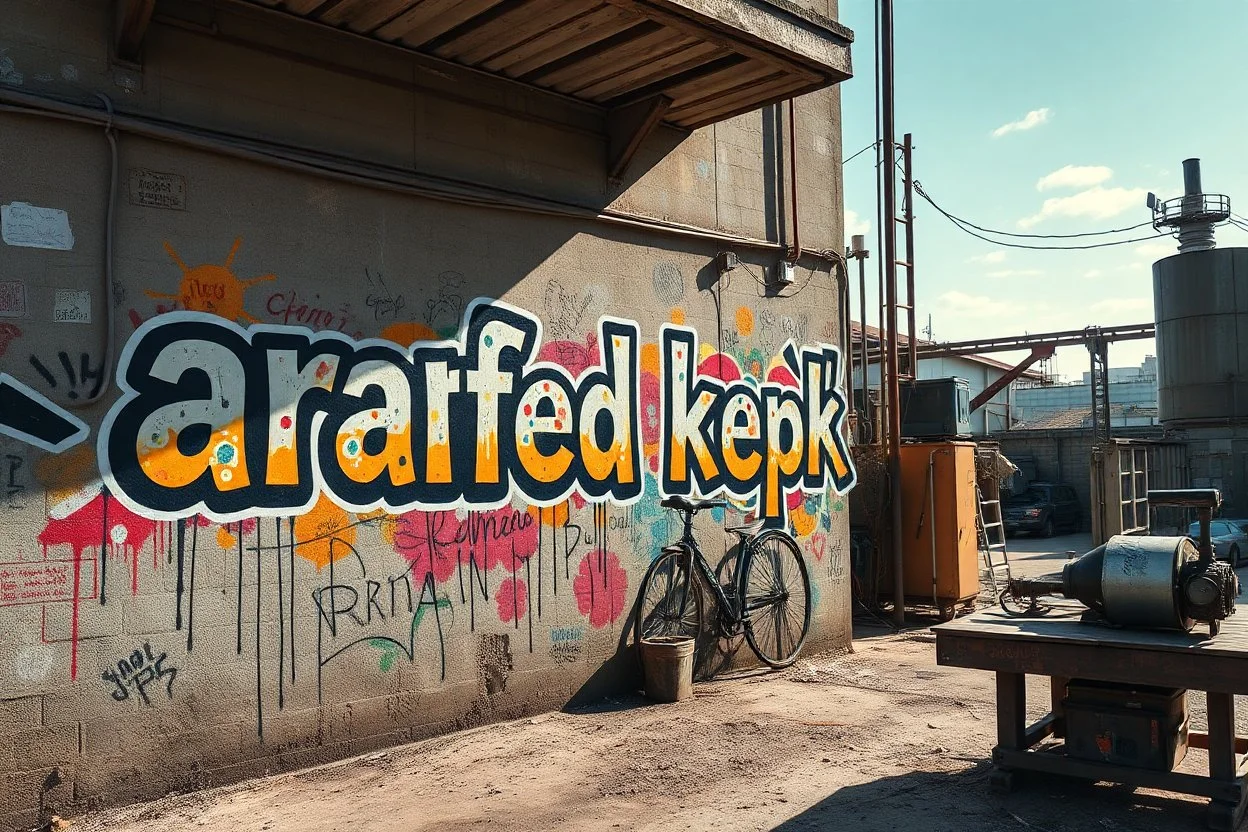 there is an arafed sign that says "arafed képek!" on the wall of a building, rolands zilvinskis 3d render art, dystopian grunge, steampunk grafitti, hyper realistic digital art, sticker art, disco elysium style, pexels, neoexpressionist, gritty background, solarpunk, oilpunk, unsplash transparent, to be or not to be, scrap metal on workbenches, infinite regression, interconnected human lifeforms, by Hans Bol, symbolic mural, a cd album cover art by Kurt Roesch, graffiti, disco elysium character