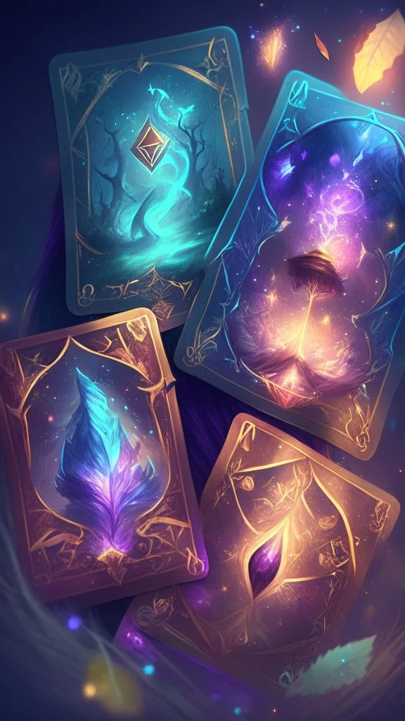 magical cards, no text