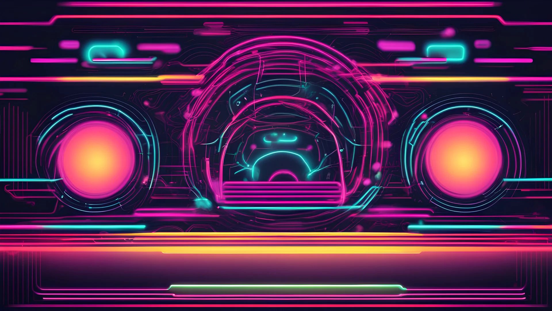 digital neon background, thin lines