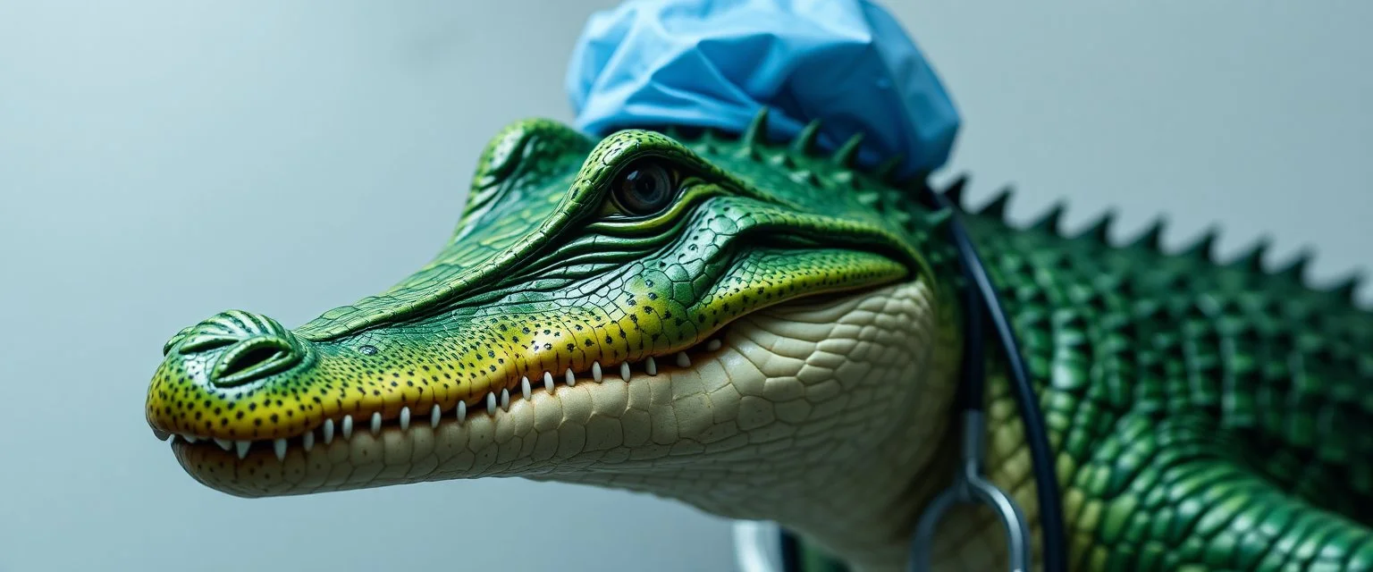 doctor that looks like a crocodile