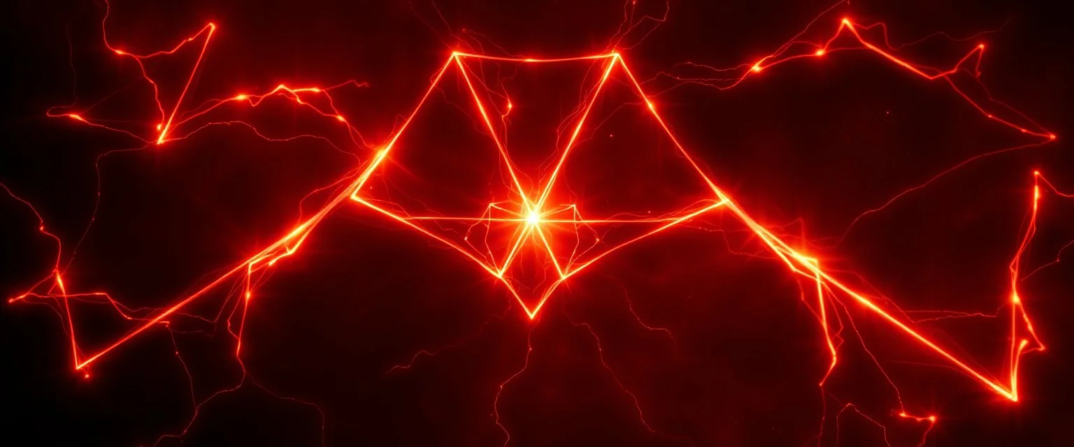 plasma vampire flickers like hypnotic fire in geometric shapes, like a strong will-o-wisp drawing energy from your direction