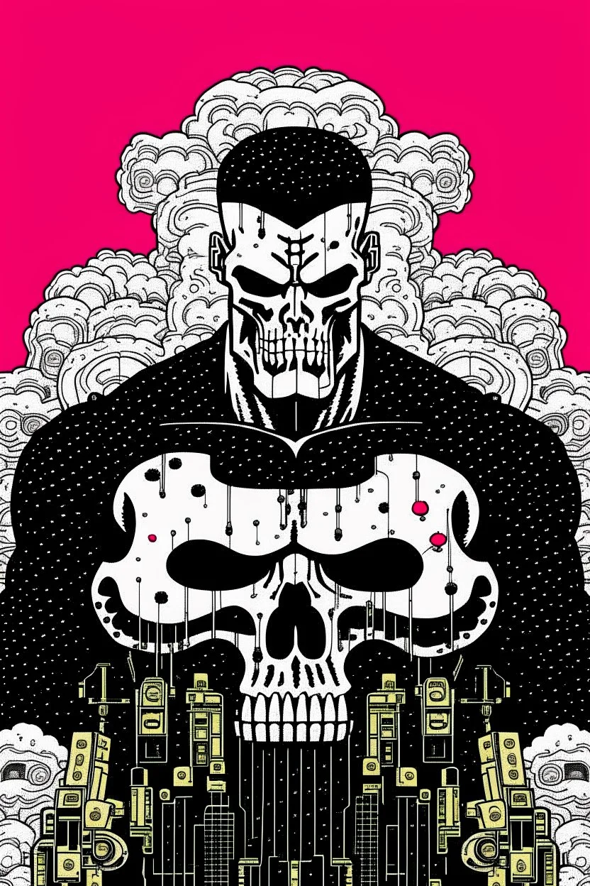 punisher sku;; war in heaven in the style of Hiroshi Nagai