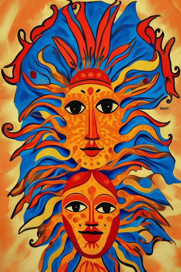 Sun folk art