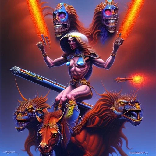 drawing riders of the apocalypse boris vallejo Style