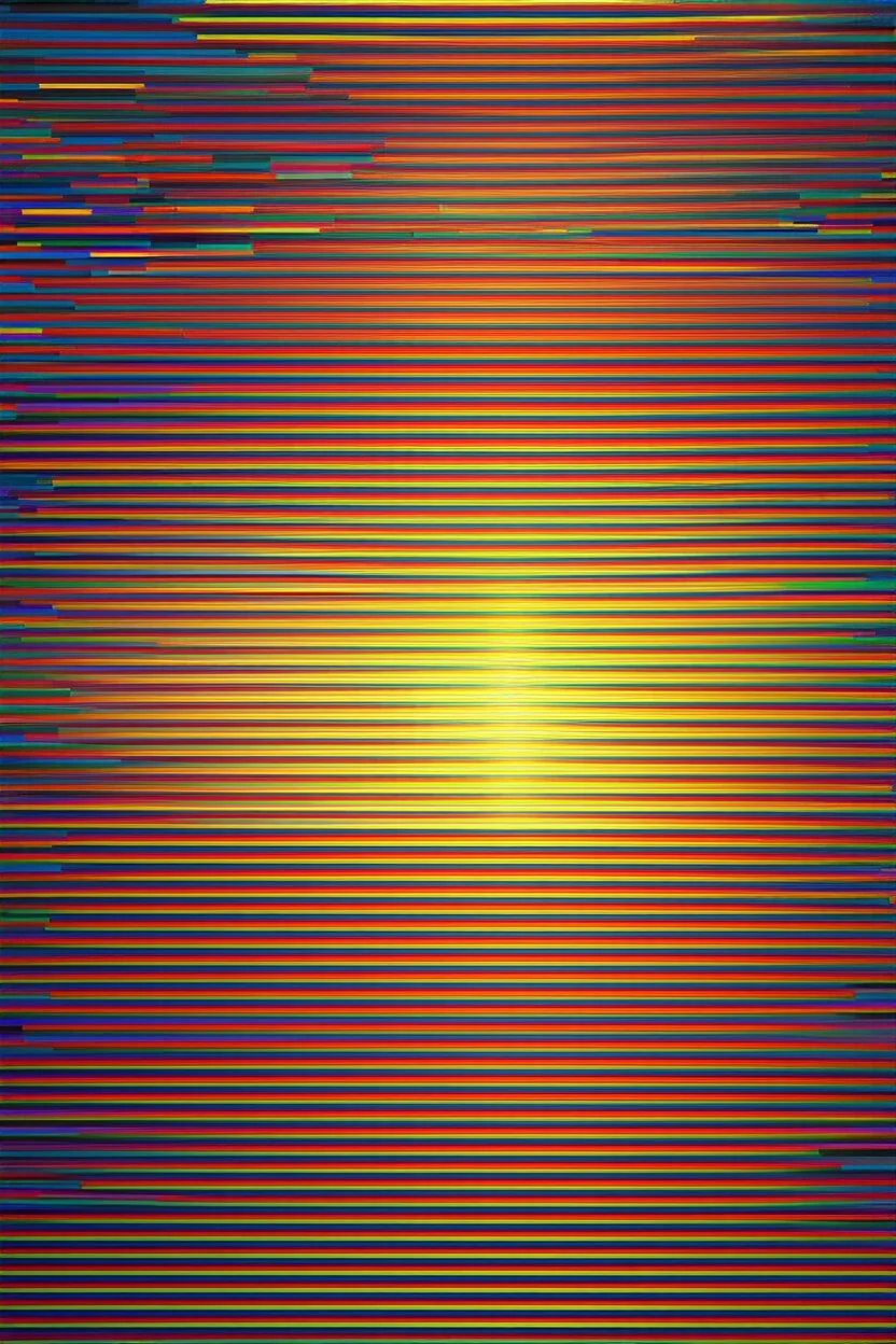 Sunrise colorizes the crystalline graphite world; Yaacov Agam