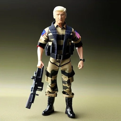 G.i. Joe toy camouflage doll Donald Trump with boots full body in package high resolution 2021