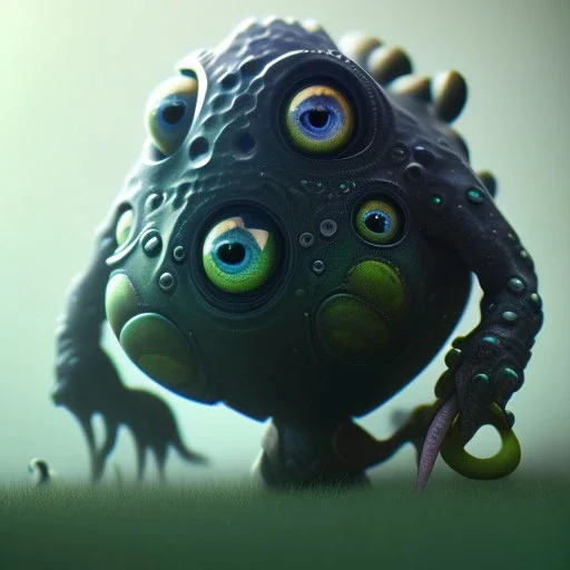 Cute Fluid ink creature, big eyes, unreal engine 5, 8k resolution, photorealistic, ultra detailed