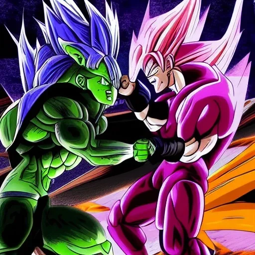 Fight scene between cell and goku