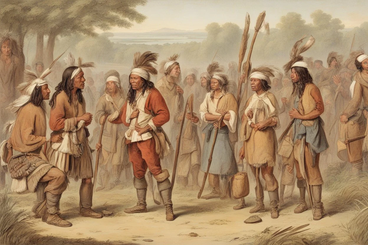 autochtones talking to english colonisers 1669