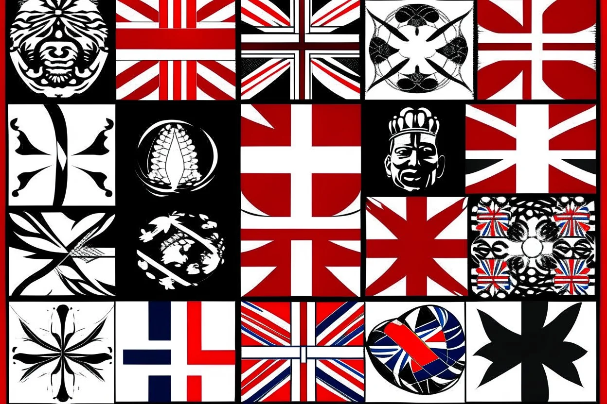 england flag proud english icons design style of warhol