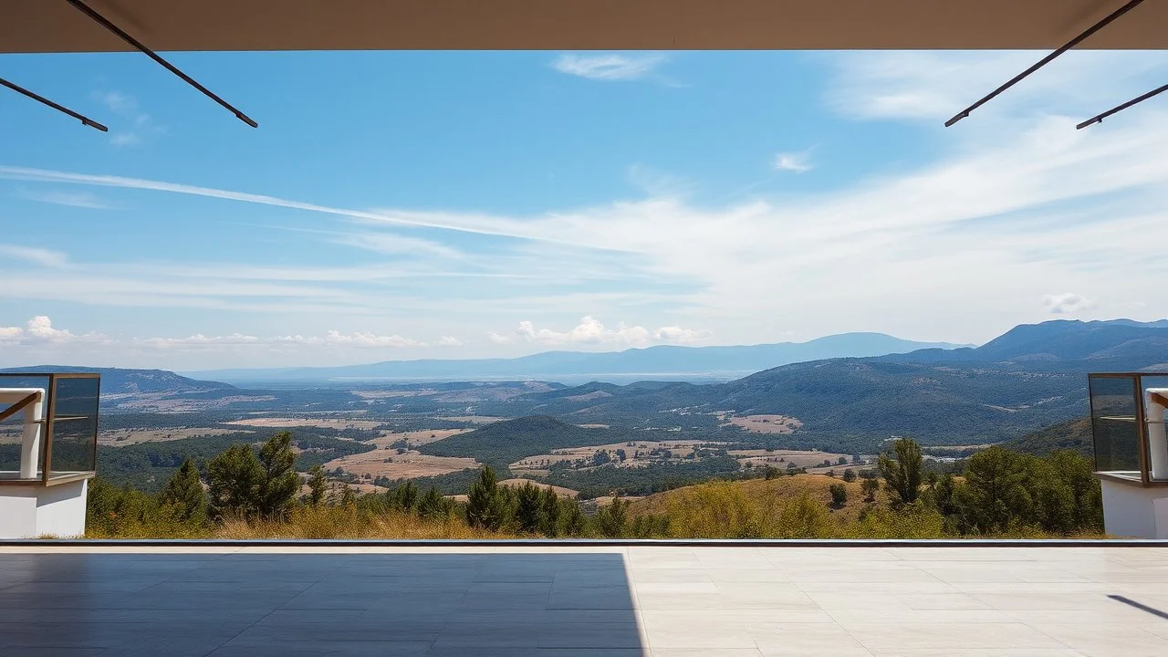 Escape through the gallery, without waiting. The whole landscape is diverse. The sky is supreme, clear, roofing.