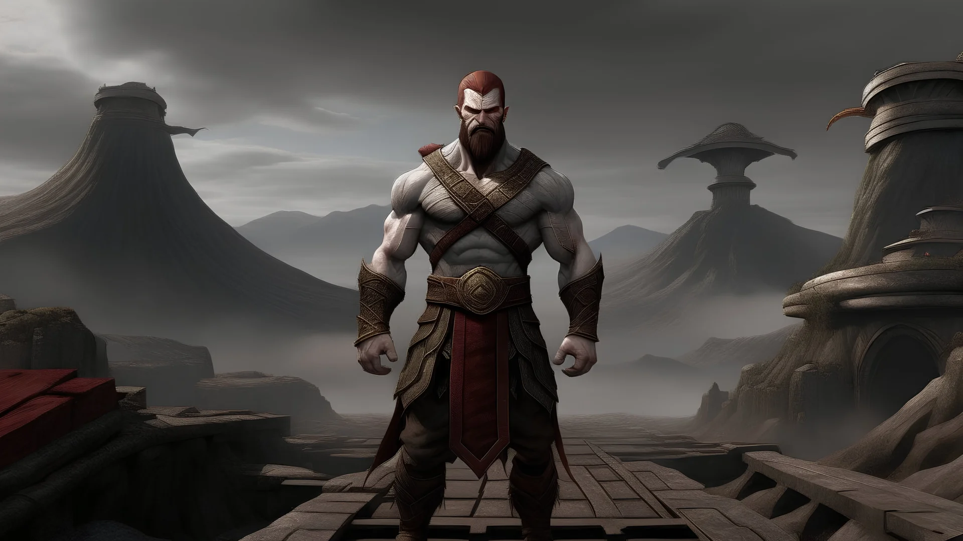 create a background scene with kratos