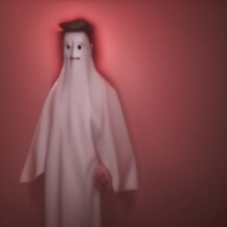 horror ghost red background