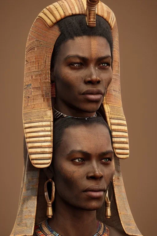 african portrait, ancient egypt, zulu, scaffolding, high detail