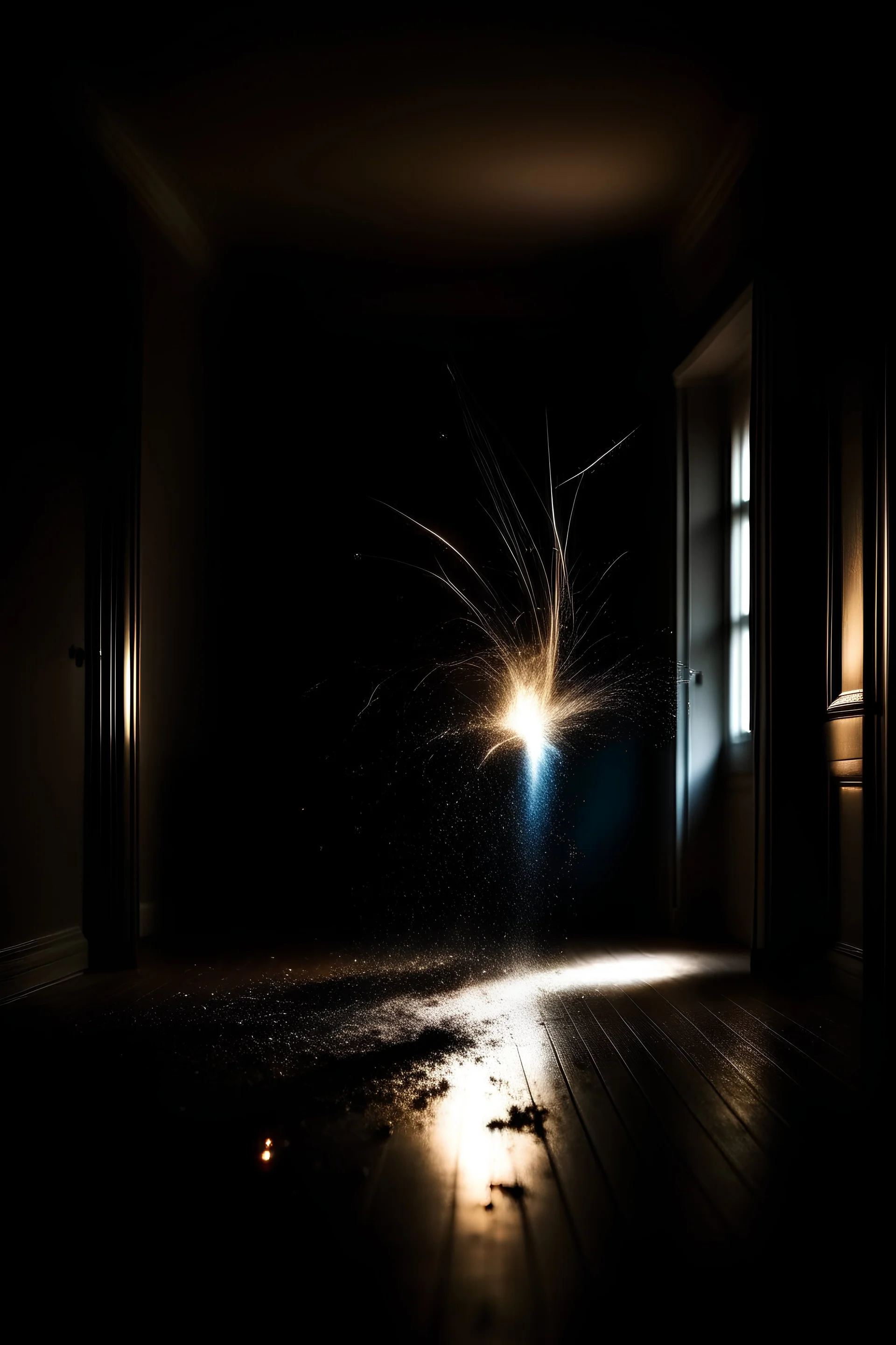 SPARK OF LIGHT IN A DARK ROOM