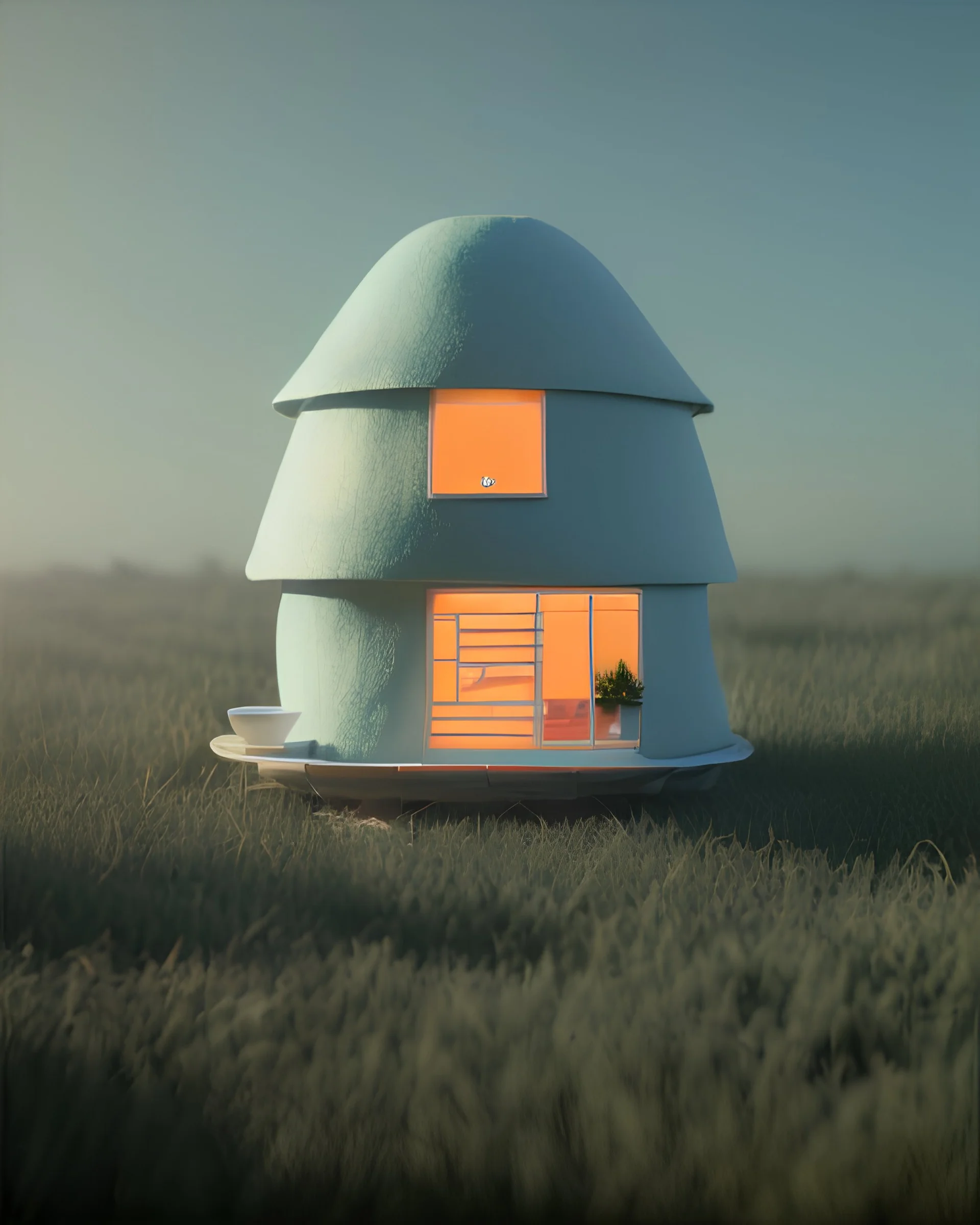 a house shaped like a teacup