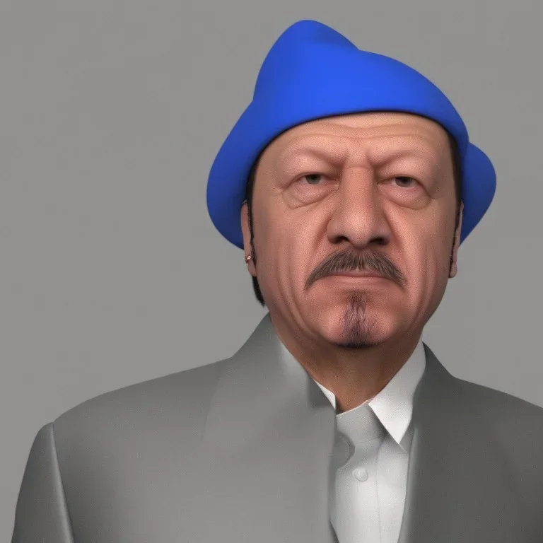 Recep Tayyip Erdogan as Papa Smurf