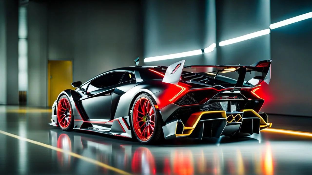 Mansory Bodykit Lamborghini Veneno GT Electric rear lights, rear view, desktop wallpaper, 4K, Cinematic