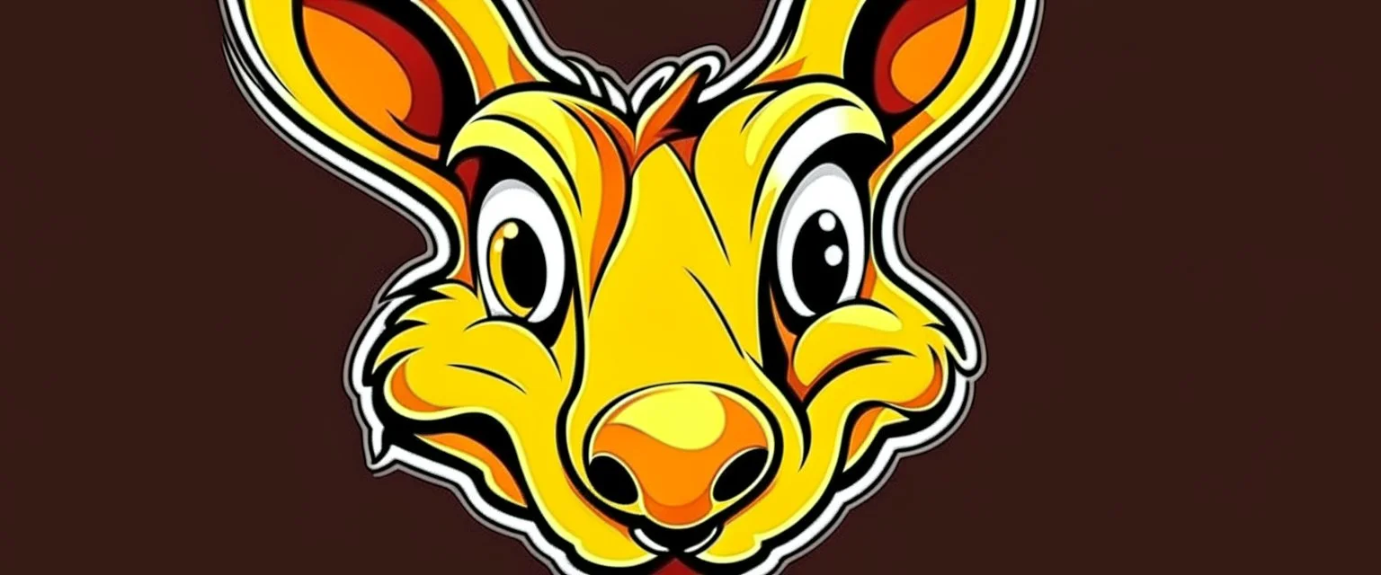 Kangaroo Mascot Logo