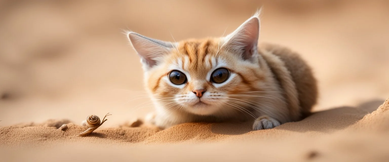 snail gremlin sand cat in burrow