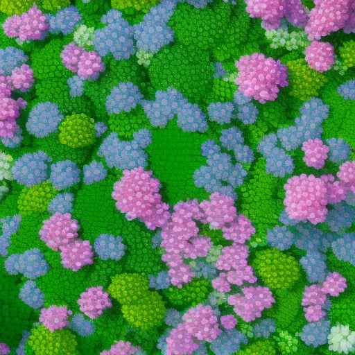 microphotography top-down view of a multicolored complex flower, high definition, detail, HD, 8k, realistic, 3d rendering, blender, photography, fisheye, bulge, tilt shift blur, microbiology