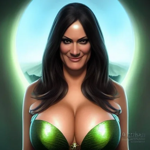 ultra detailed fullbody portrait of busty beautiful Miranda Lawson, extremely detailed digital painting, intrincate, extremely detailed smiling face,crystal clear Big Green eyes, in the style of Ohrai Noriyoshi and robert e howard and pablo oliveira and Ken Kelley and Keith Parkinson,mystical colors,perfectly centered image, perfect composition, rim light, beautiful lighting,8k, stunning scene, raytracing