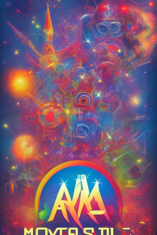 nostalgic Blast from the Past rave party poster cheerfull disney abstract