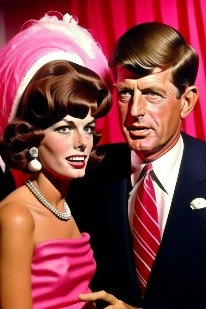 President John F. Kennedy painted as Drag queen