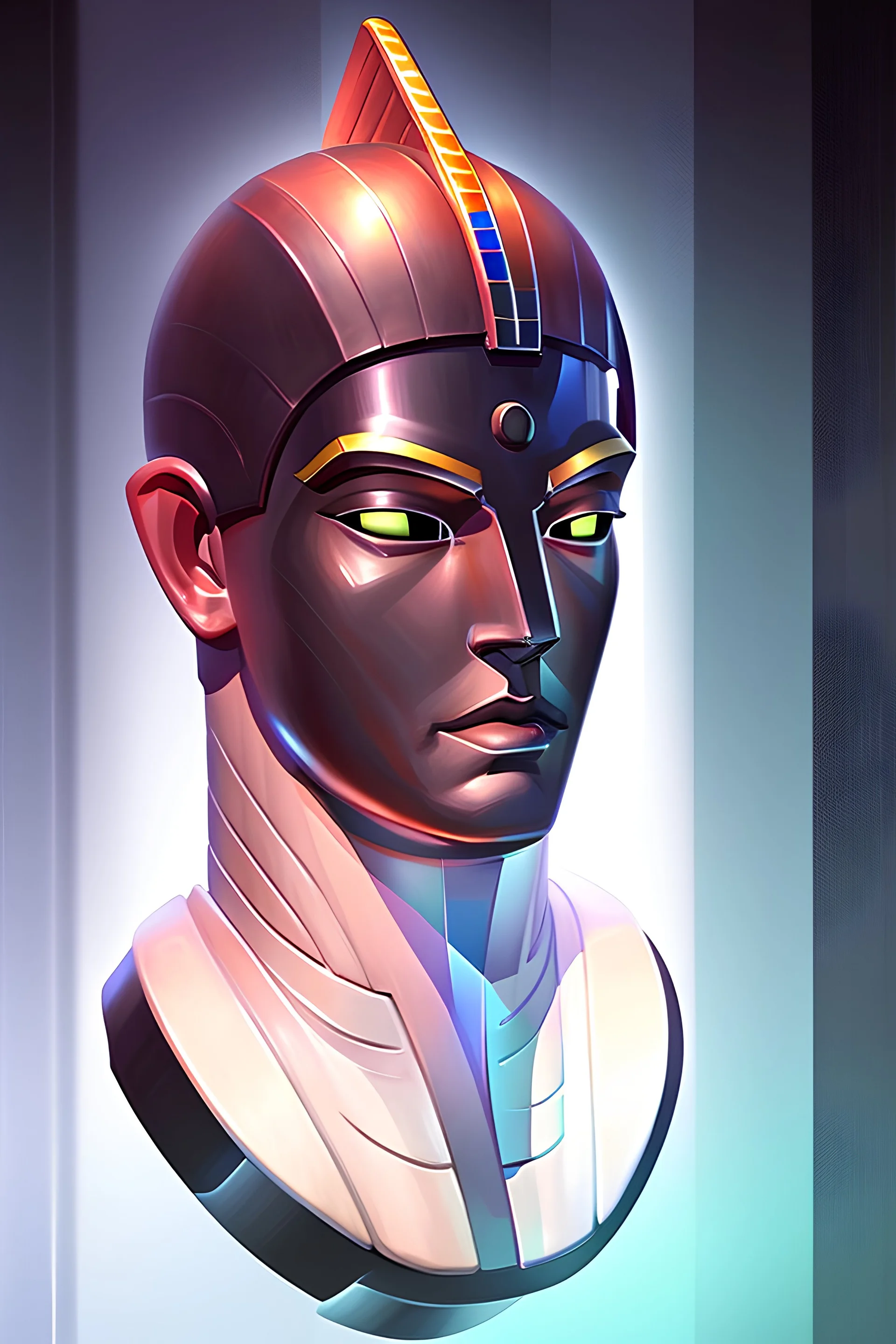 Portrait of an android who thinks he's Set, the Egyptian god