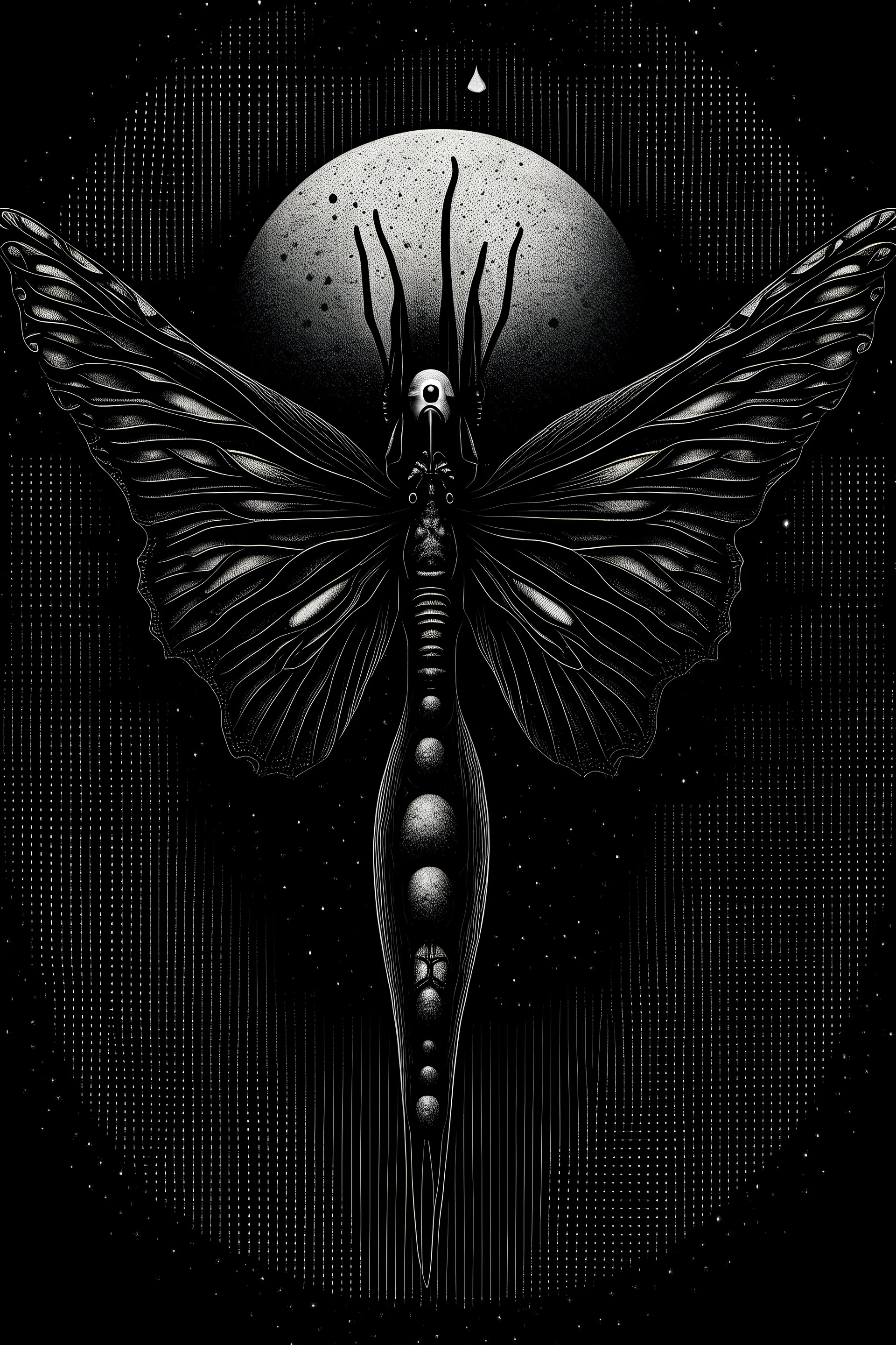 Metamorphosis. Metaphors, dark matter, illusions. Illustrate. Dark comedy