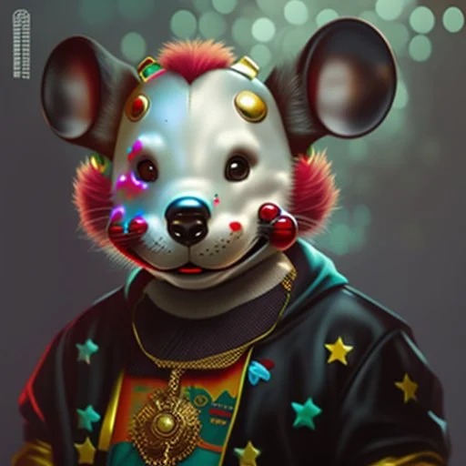 zombie mickey mouse hybrid, photorealism, movie screen capture, horror, sci-fi, retrofuturism, matching mickey mouse ears on mask