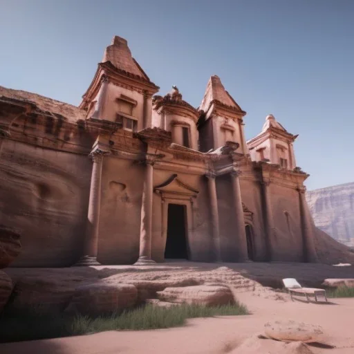 Petra + Ürdün, photo realistic, ultra realistic, unreal engine