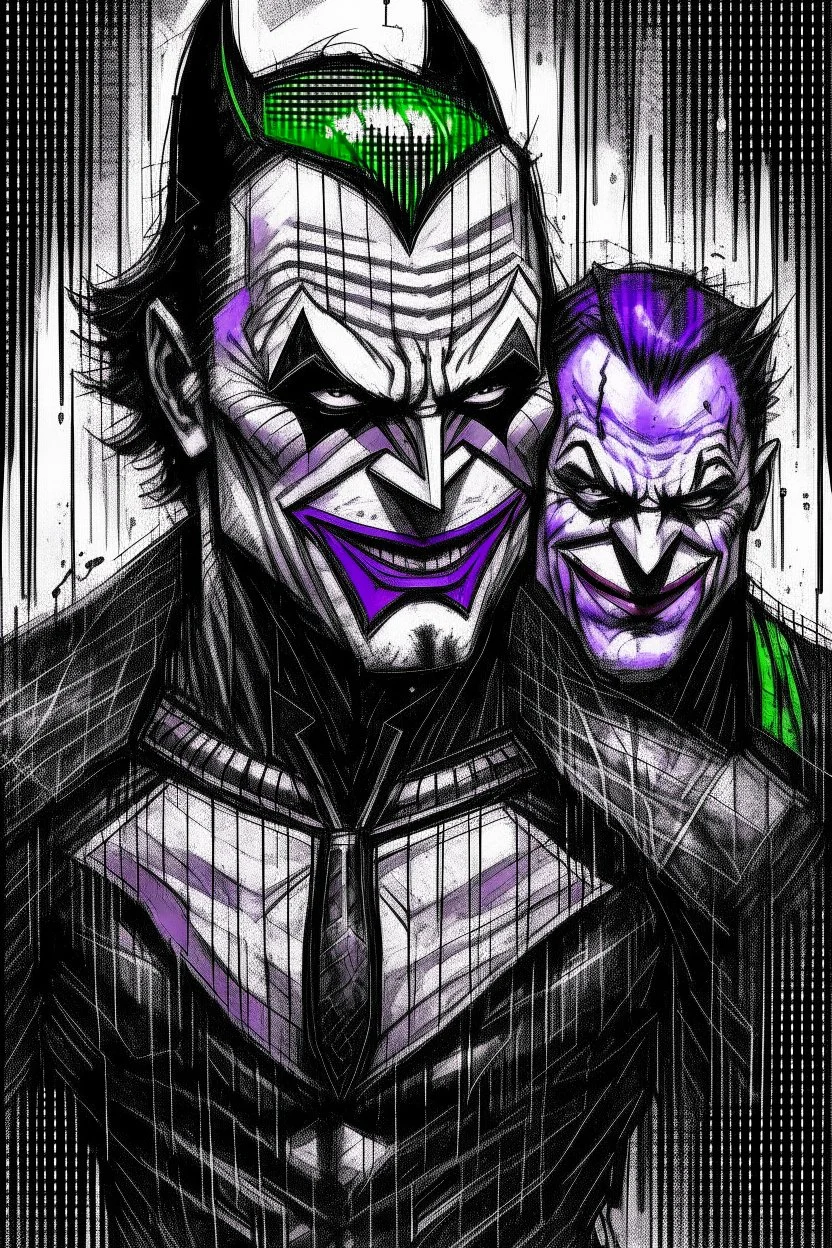 joker and batman grovvy art