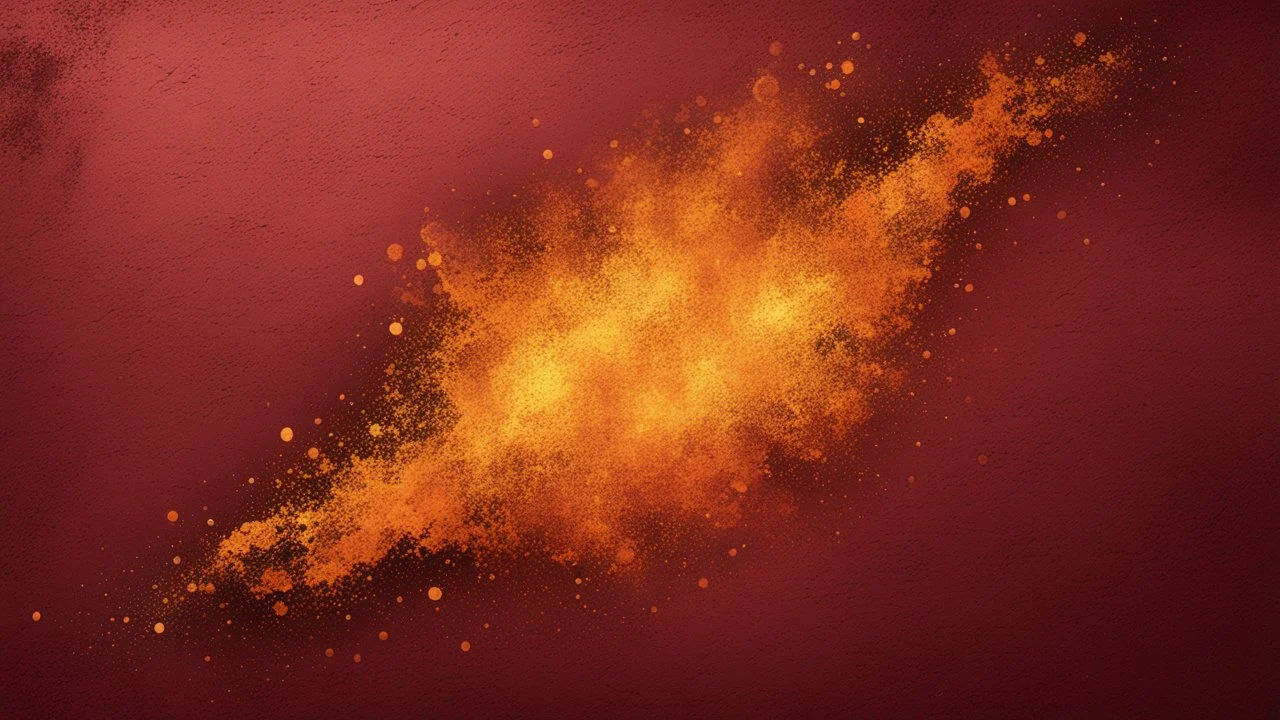 Hyper Realistic Glowing-Golden-Groovy-Grungy-Texture on Maroon-&-Orange-Rustic-background with Burning-embers on it