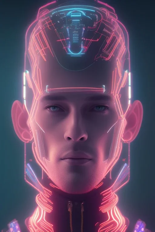 cyberpunk, head, men, portrai, tron