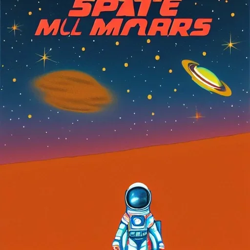 space girl on Mars