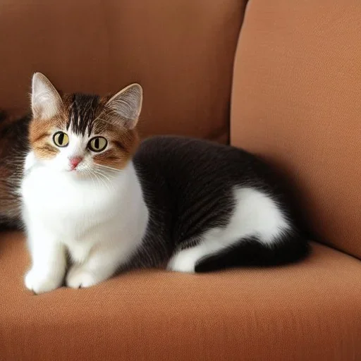 cute cat on sofa