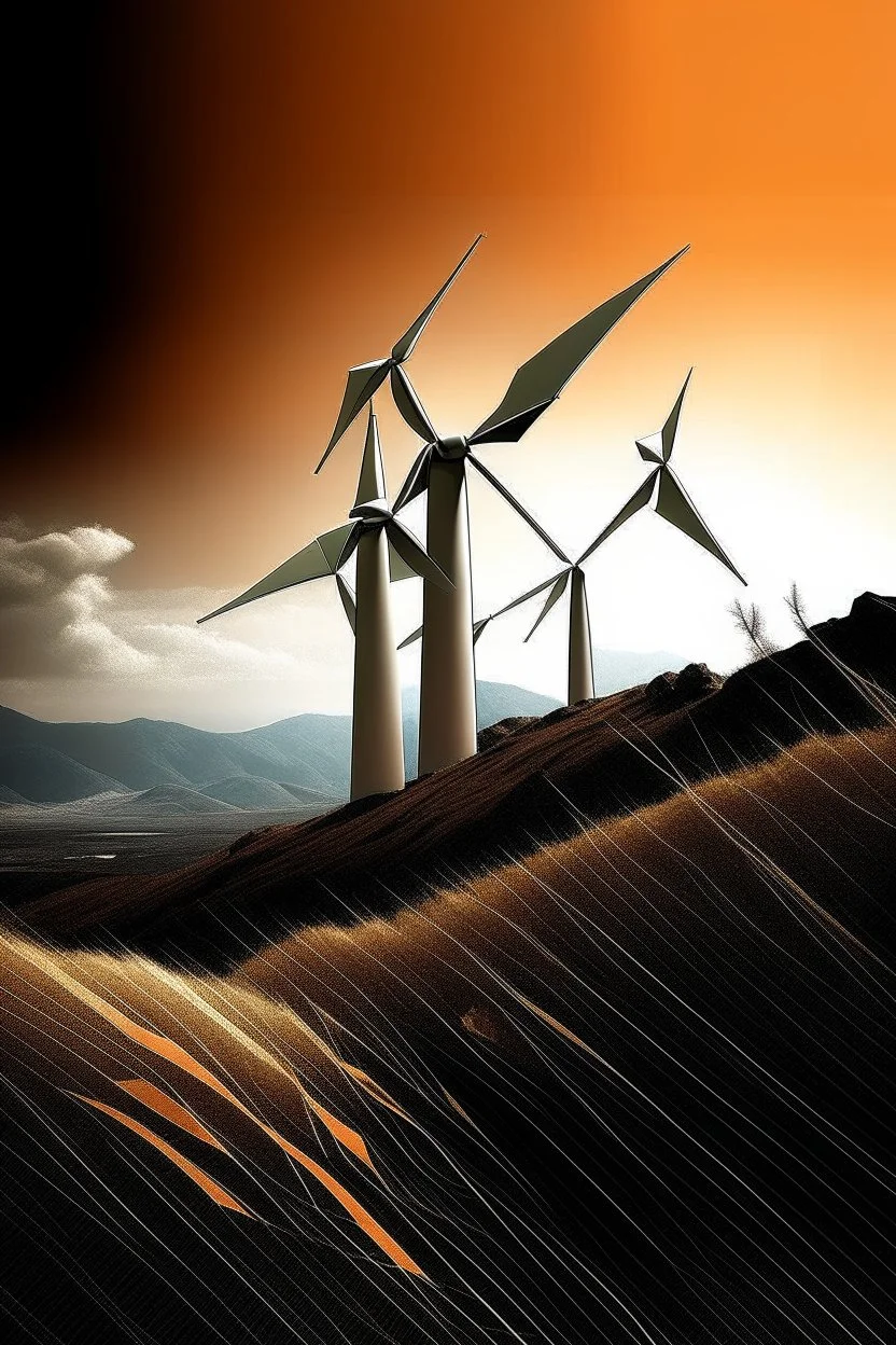 Produce a creative and innovative photo for the cover of a renewable energy poster inspired by the copper industry. Do not enter any text in this photo so that there is space for me to add text