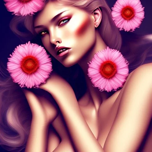 sexy women flowers full image