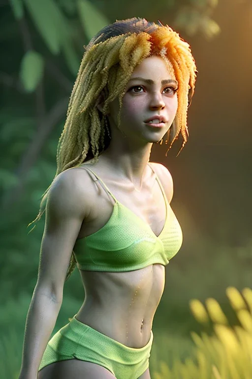 Shakira artist, Realistic image, natural waist up portrait, natural busty , perfect eyes, glow, circle iris. concept art, smooth, unreal engine 5, god lights, ray tracing, RTX, lumen lighting, ultra detail, volumetric lighting, 3d, finely drawn, high definition, 4k.