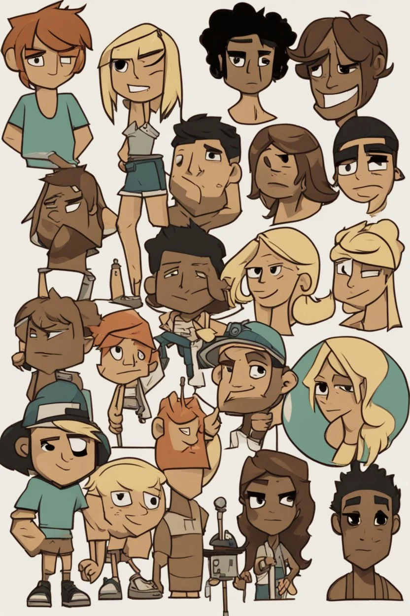 Netflix's Outer Banks cast in the style of: Total Drama Island