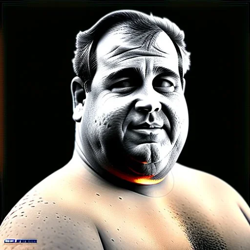 Former New Jersey governor Chris Christie as a sumo wrestler