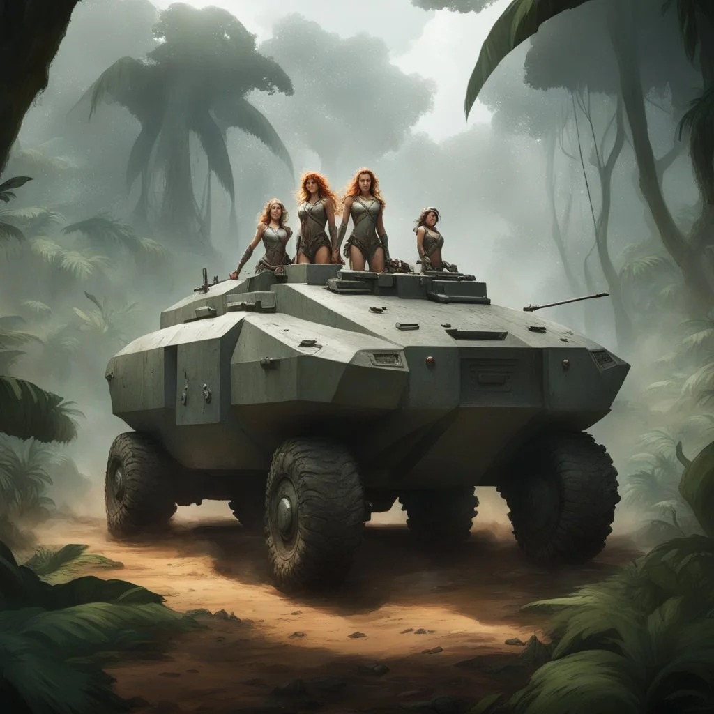 Having already overrun several Amazon villages and bunkers, leading to the deaths of hundreds of Amazons, the armored vehicle force moves further into the jungle. Thus far, although they have done damage, they have not come anywhere near the heart of the Amazons. However, buoyed by their initial success, the Space Girls are gaining confidence.