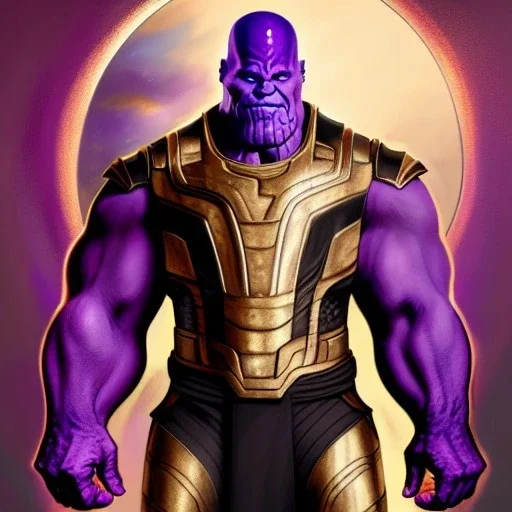 ultra detailed fullbody portrait of Thanos villain wearing Armor, extremely detailed digital painting, extremely detailed face,crystal clear eyes, in the style of robert e howard and pablo oliveira and Ken Kelley and Keith Parkinson , mystical colors, perfectly centered image, perfect composition, rim light, beautiful lighting,8k, stunning scene, raytracing