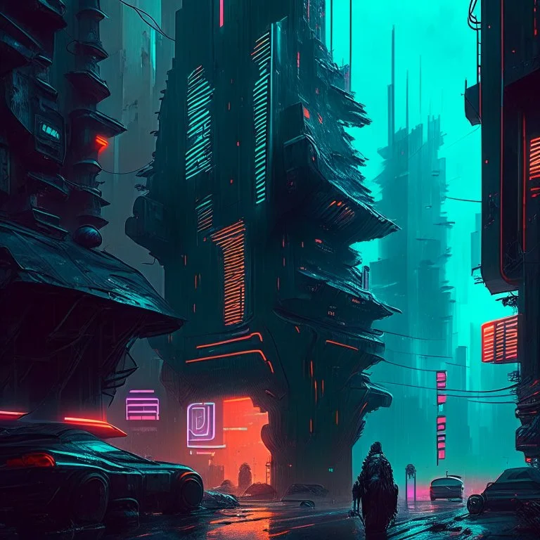 cyberpunk city