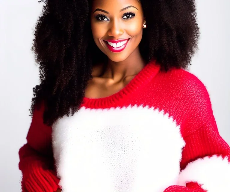 Woman, happy, expressive, emotive, smiling, pouting lips, African American, afro hair, kinky hair, coily hair, blizzard, snow, red sweater, delta sigma theta, snow angel, hazel colored eyes, snow man, snowflake,snowball, hair in high puff, short hair, no makeup, natural colored lips